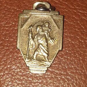 TAKE EXTRA 50% OFF>>>st christopher medal sterling silver charm VINTAGE